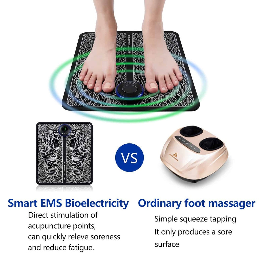 EMS Electric Foot Massager Mat β Smart Display USB Rechargeable Foot Massage Pad