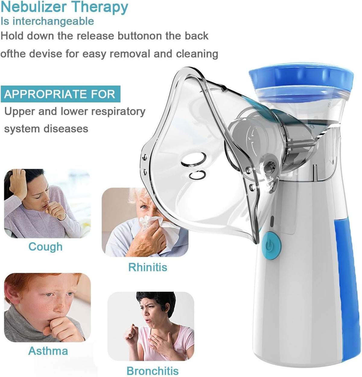 Portable Mesh Nebulizer JSL-W302 β Quiet & Compact Respiratory Care