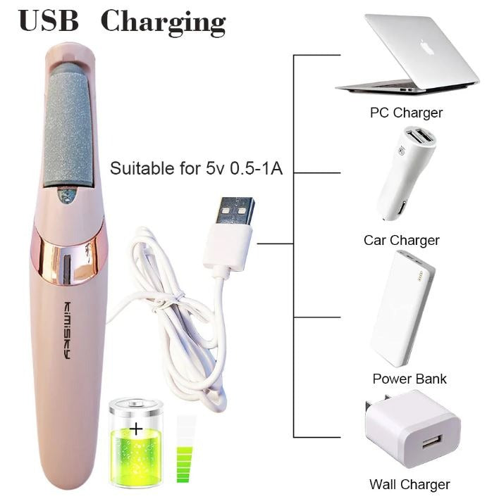 Rechargeable Electric Pedi Foot Filer – Callus Remover for Smooth & Soft Feet