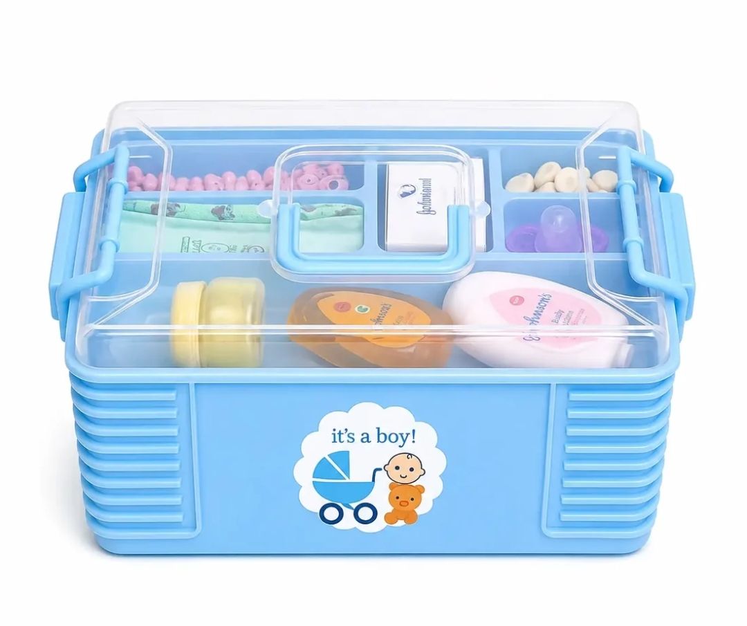 Portable Baby Care Storage Box | Nursery Organizer